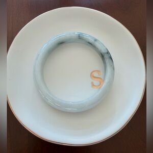 Certified Grade A Burma Jade “Blue Ink” Piao Hua Bangle – 56.8mm